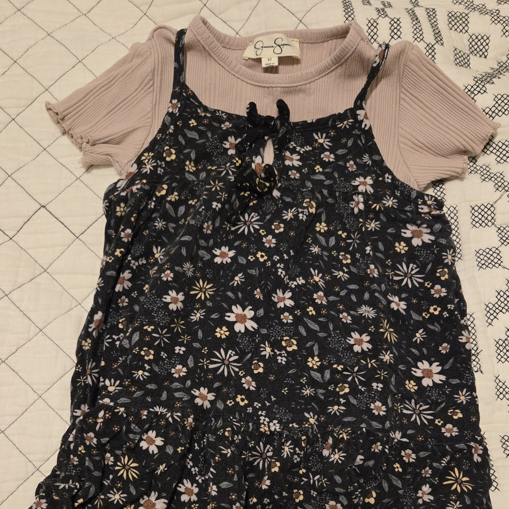 Floral Black Skirt